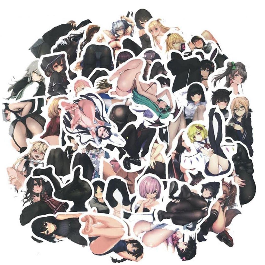 Froiny Women's 100Pcs 50Pcs Adult Anime Sexy Hentai Sticker Pack No Repeat Girl Foot Stickers Diy Skateboard Laptop Guitar Suitcase Motorcycle Bike Sticker Pack