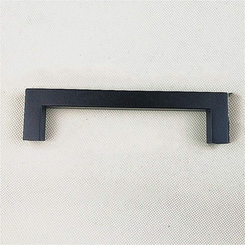 Uchwyt szafki ze stali nierdzewnej, matowy czarny kwadratowy uchwyt, gałka do drzwi kuchennych, uchwyt do szuflady mebli, 5.1 cm~61.0 cm, dekoracja domu (kolor: rozstaw otworów 224 mm)