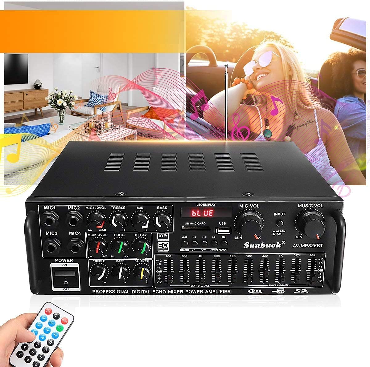 Amazon.co.jp yiteng HiFiパワーホームアンプ Bluetoothオーディオサウンドアンプ デジタルアンプ 110V