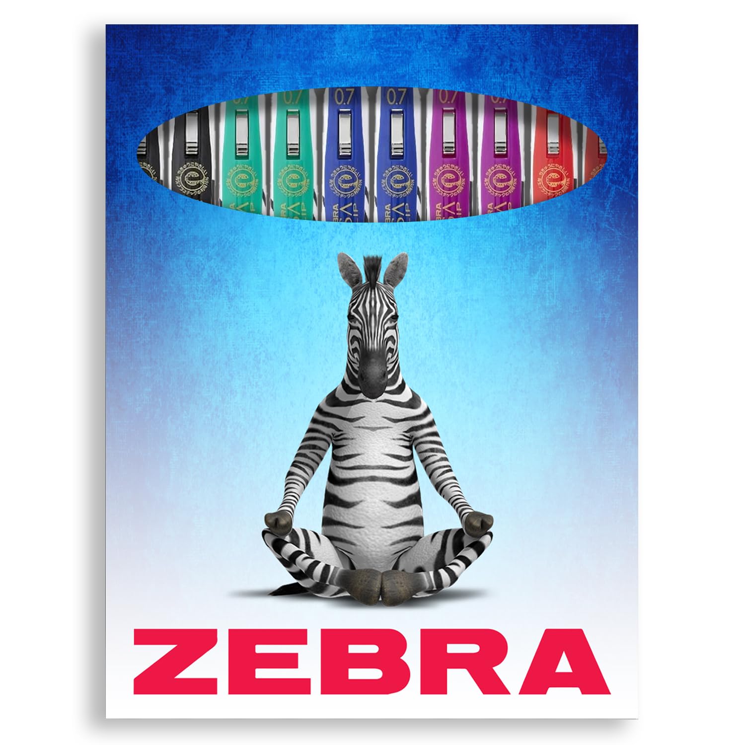 Zebra Pen Sarasa Clip Stripe Gel Pen, Retractable Pens, Medium 0.7mm Nib, Smudge Proof - Image 2