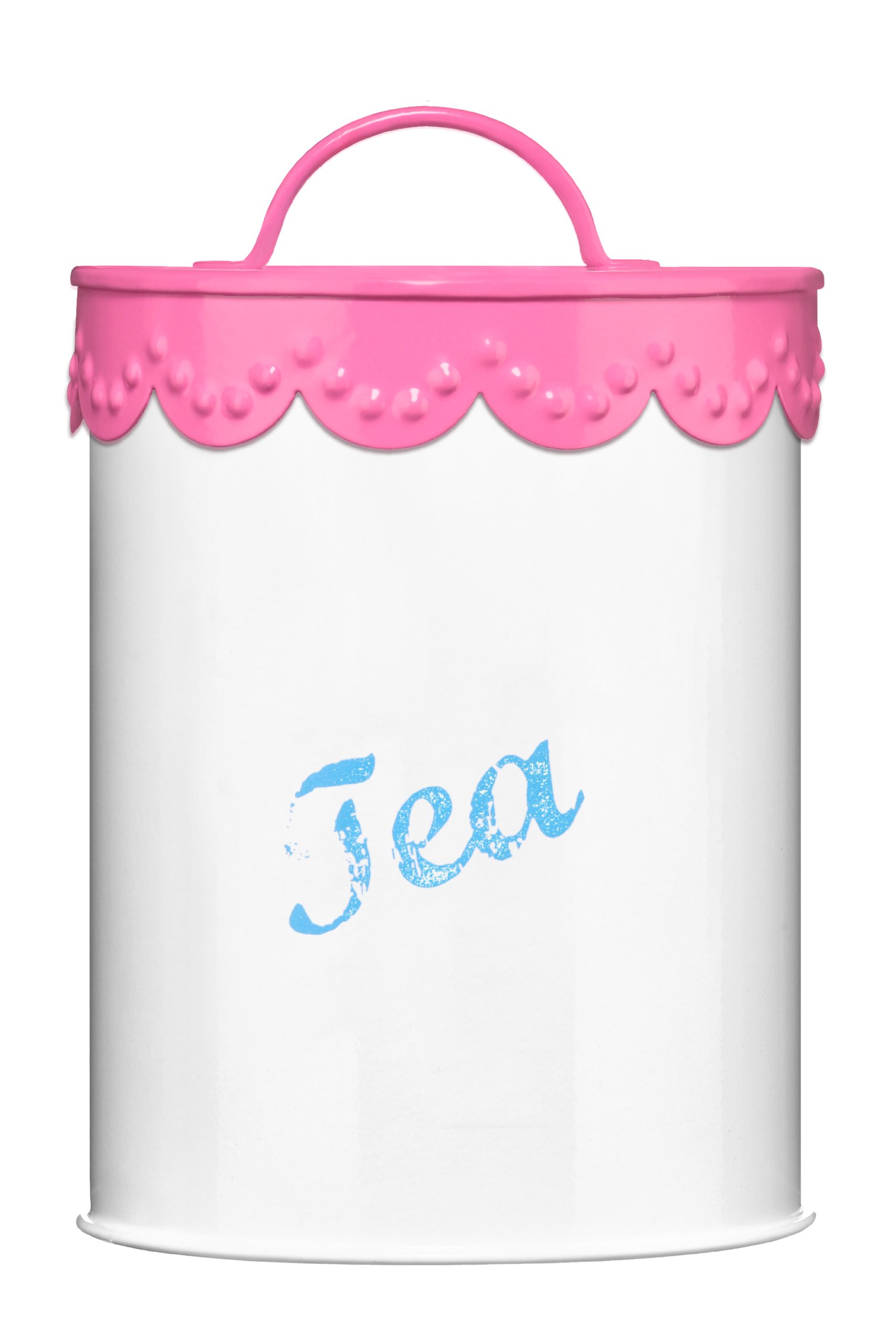 Pink Lace Tea Canister - Pink