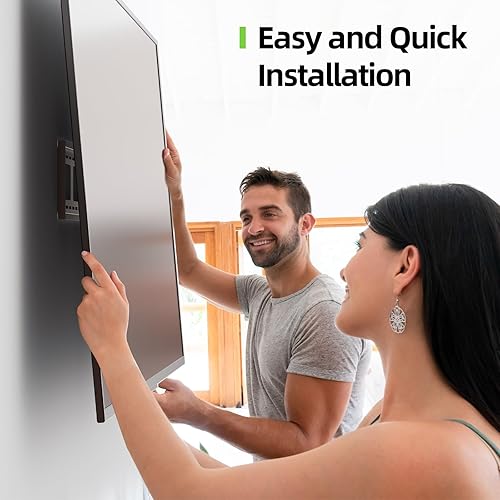 Miniatura 7 de USX MOUNT Soporte de pared fijo resistente para televisores planos de 65 a 100 pulgadas, carga máxima de 200 libras, soporte de perfil bajo para