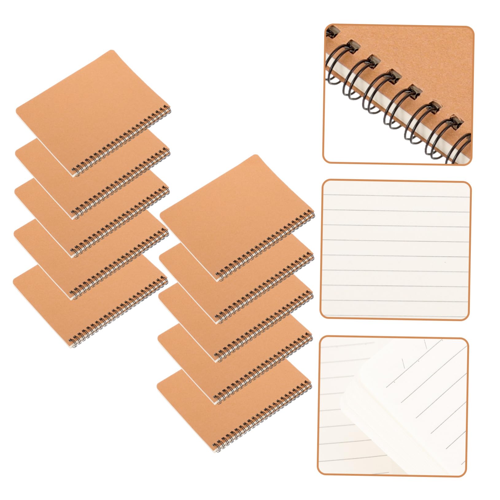 10 pièces Lot de à Spirale Couverture Rigide Pages Blanches pour Prise de Notes Journal Carnet de Voyage Bureau Scolaire