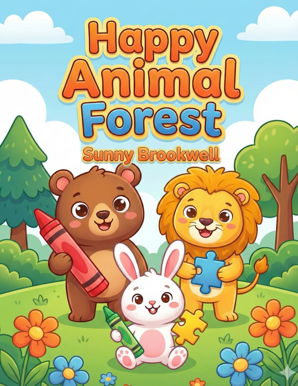Happy Anima Forest Puzzle book
