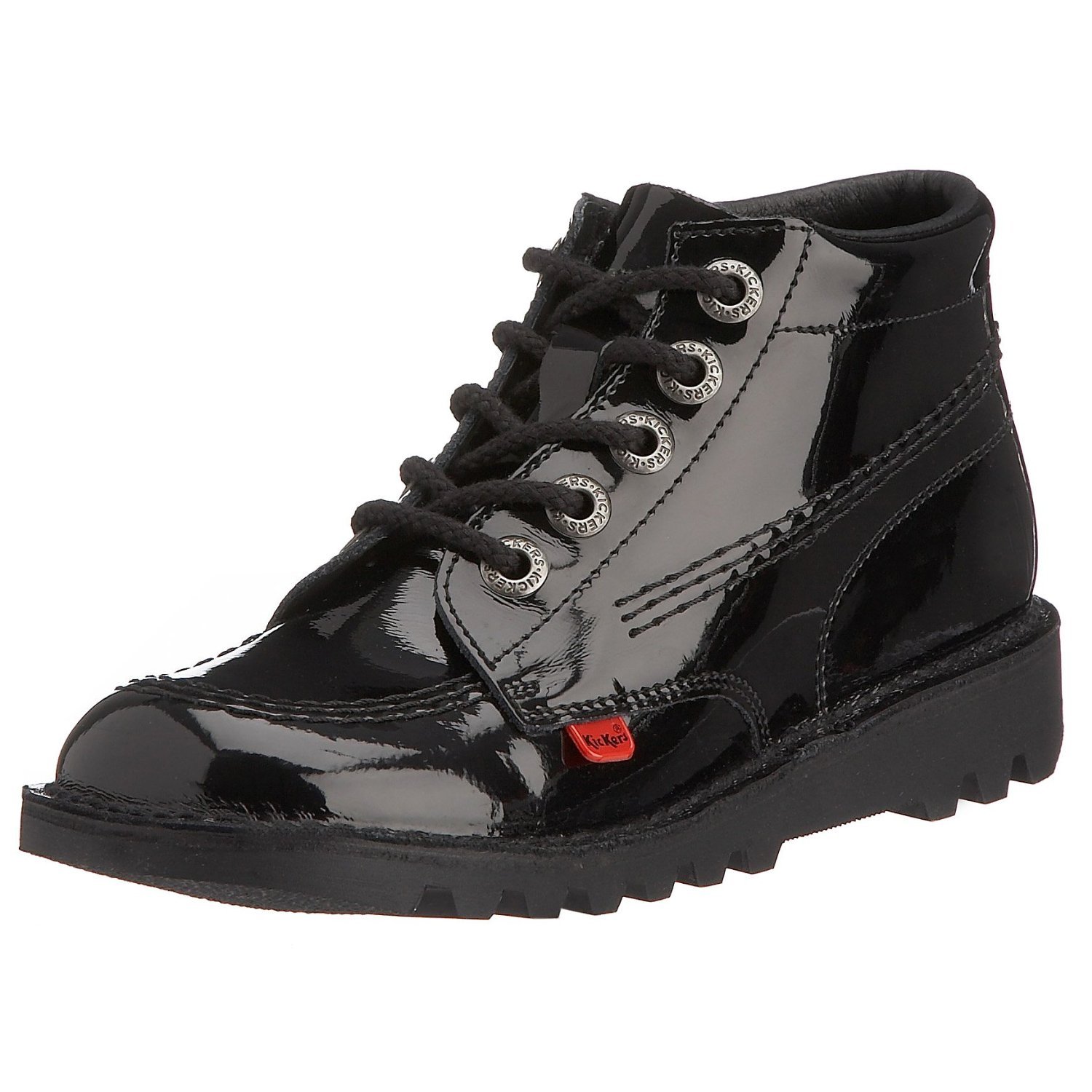 Kickers Kick Hi Youthブラックパテントブーツ Kickers Girl's Chi Senior Boots 並行輸入品