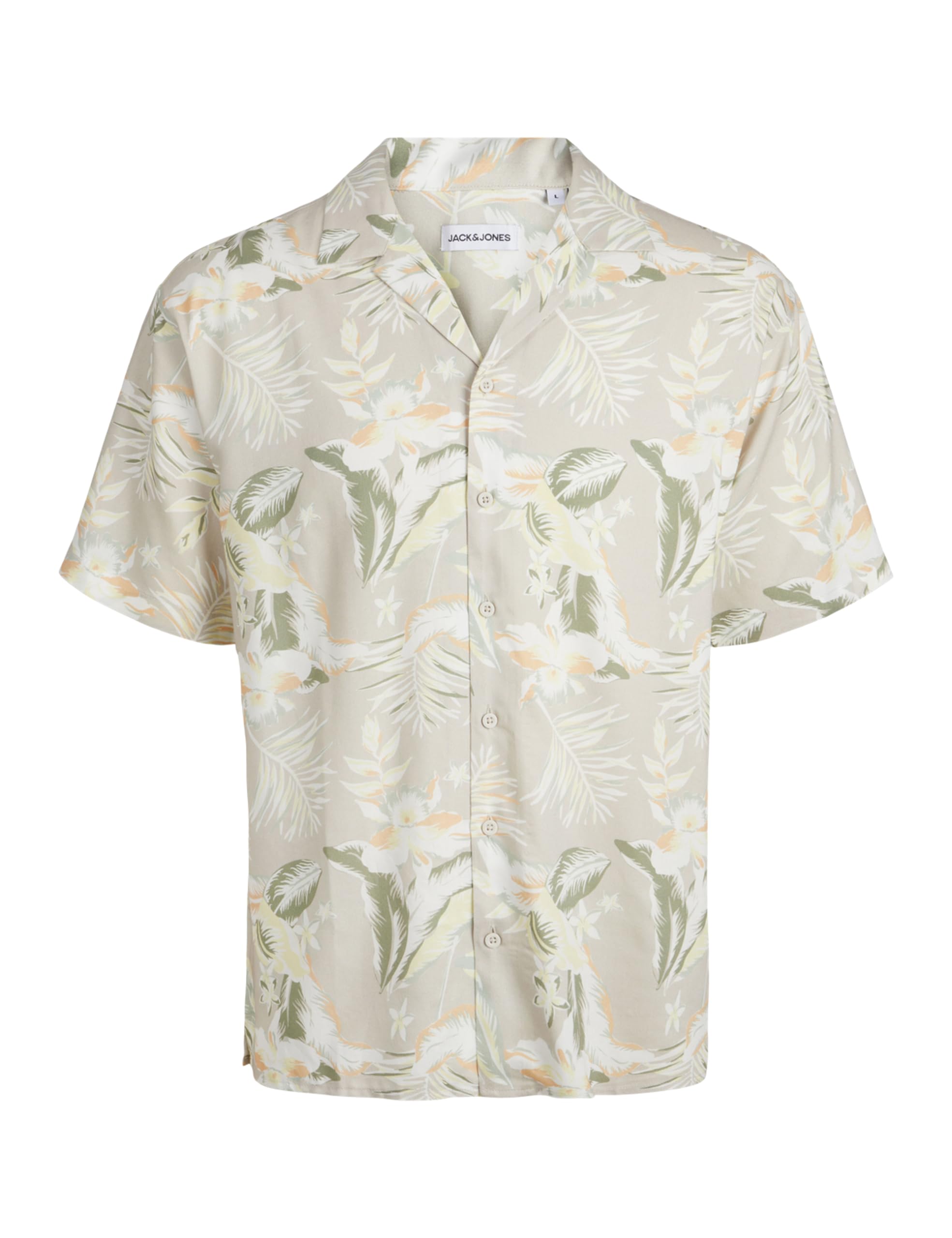 JACK & JONES JJJEFF Floral AOP Resort Shirt SS, Crockery, S