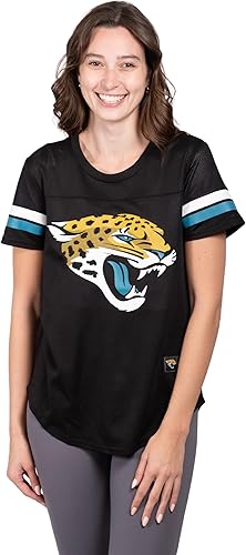 Miniatura 21 de Ultra Game Women's NFL Official Soft Mesh Varsity Stripe T-Shirt Blanco