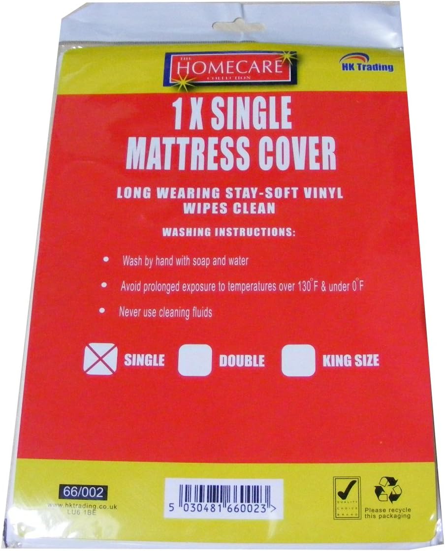 Single Vinyl Plastic Fitted Mattress Bed Cover Sheet Protector