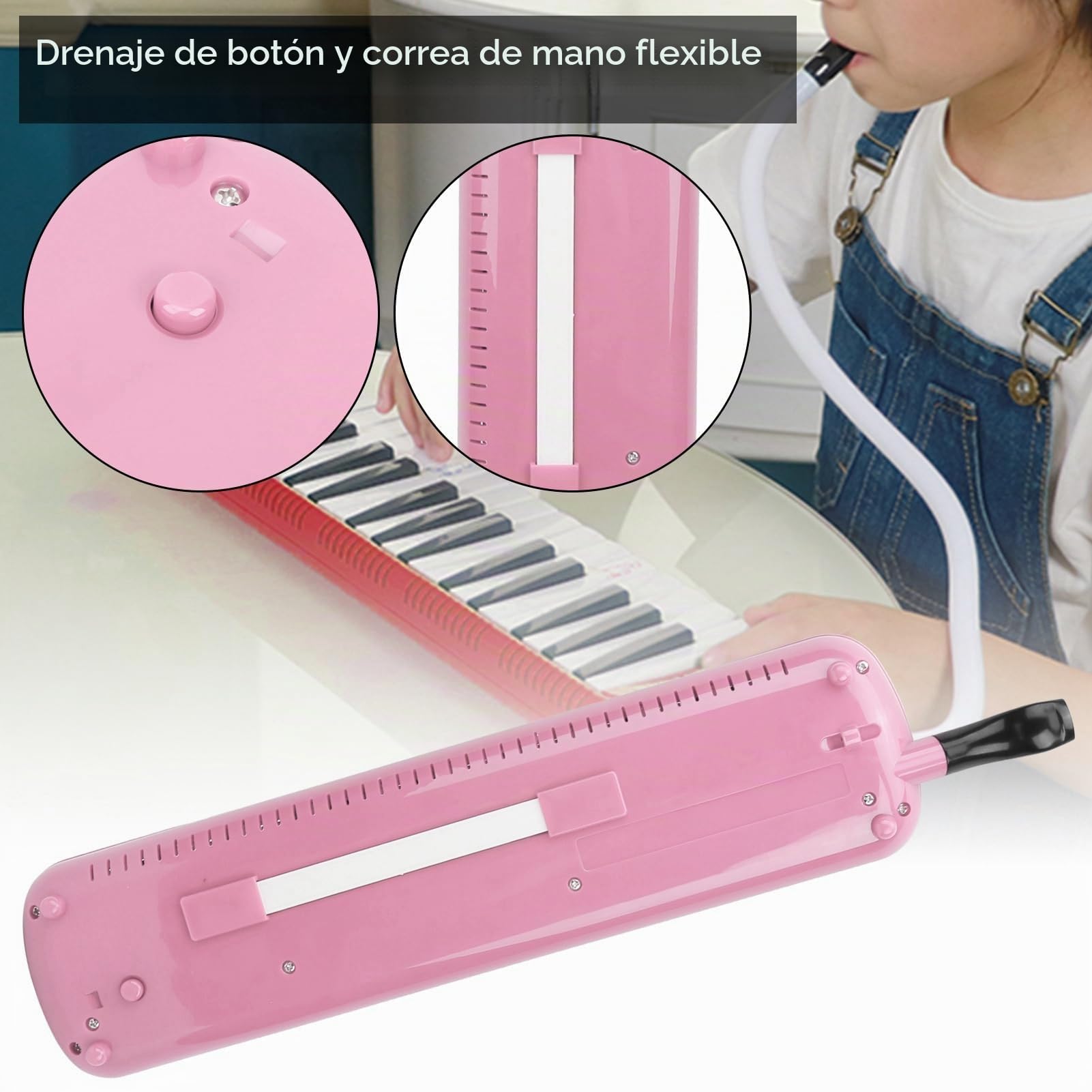 Gaeirt Melodica de 32 Teclas para Principiantes (Rosado)