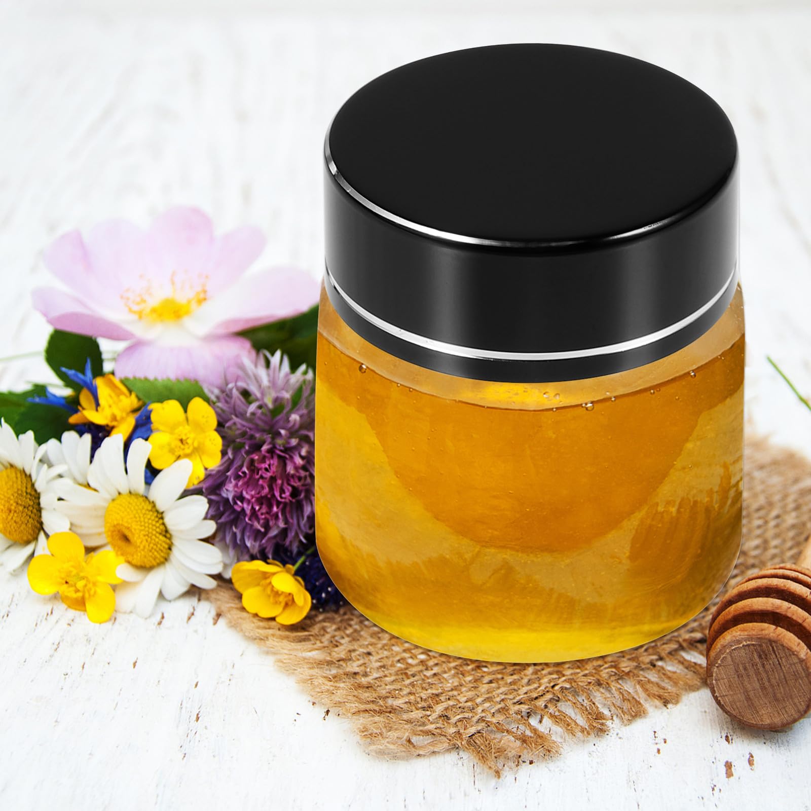 Alipis Botellas Pequeñas de Vidrio Tapa de Rosca, 20 Frascos Transparentes de 25 Ml para Dispensar Miel y Cápsulas, Ideales para Uso en Cocina y Salud