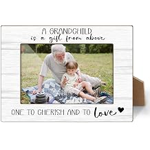 New Grandparent Gifts Picture Frame, First Time Grandparent Gifts for Grandparents Grandma Grandpa, 4x6 Wooden Grandchild Photo Frame with Stand -13