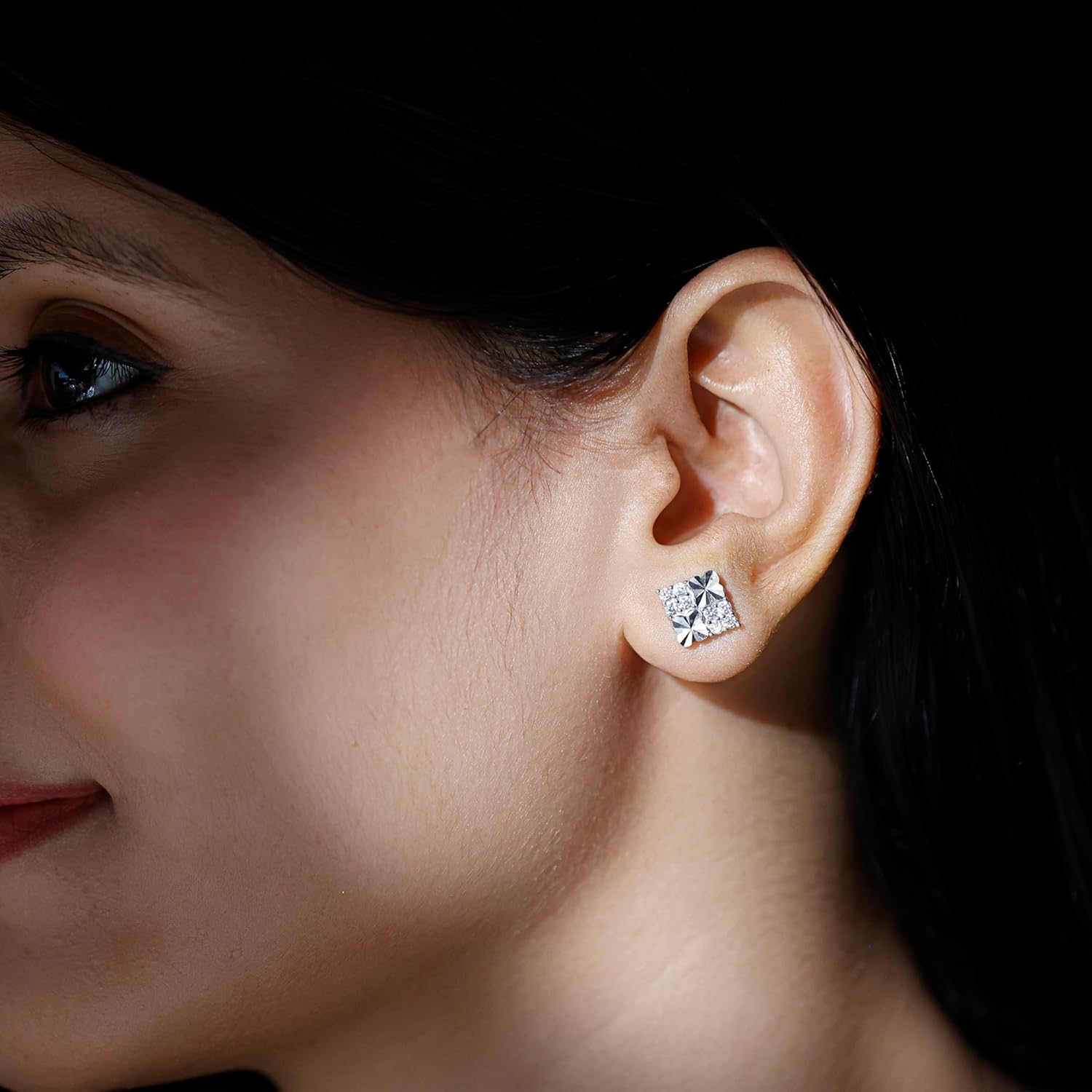 Certified Cubic Zirconia Stud Earrings in Silver, Aaaa Quality, Zircon Diamond Everyday Earrings - Unique Gift For Women - Image 3