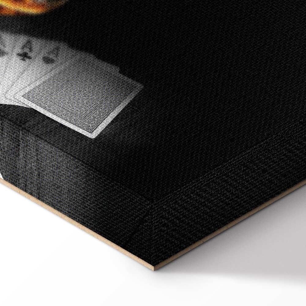 murando - Quadro Fonoassorbente Whiskey e Sigaro Poker 120x40 cm 1 Pezzo - Canvas - Quadri Acustici XXL Grandi - Pannelli Fonoassorbenti Decorativi - Decorazione da Parete Soggiorno - i-B-0003-b-d