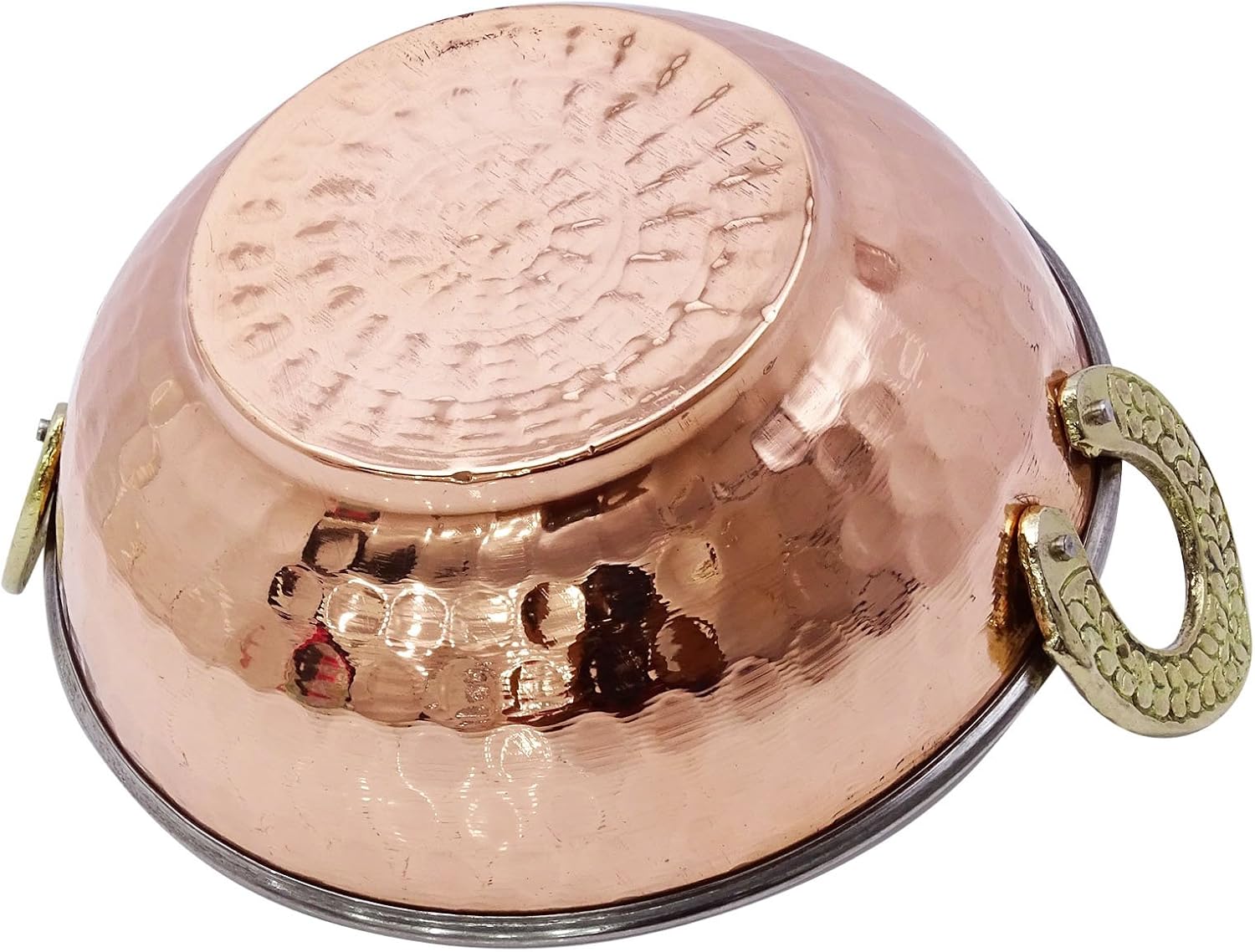 Traditional Indian Hammered Kadhai Serveware Tableware Kadai Hotelware Utensil