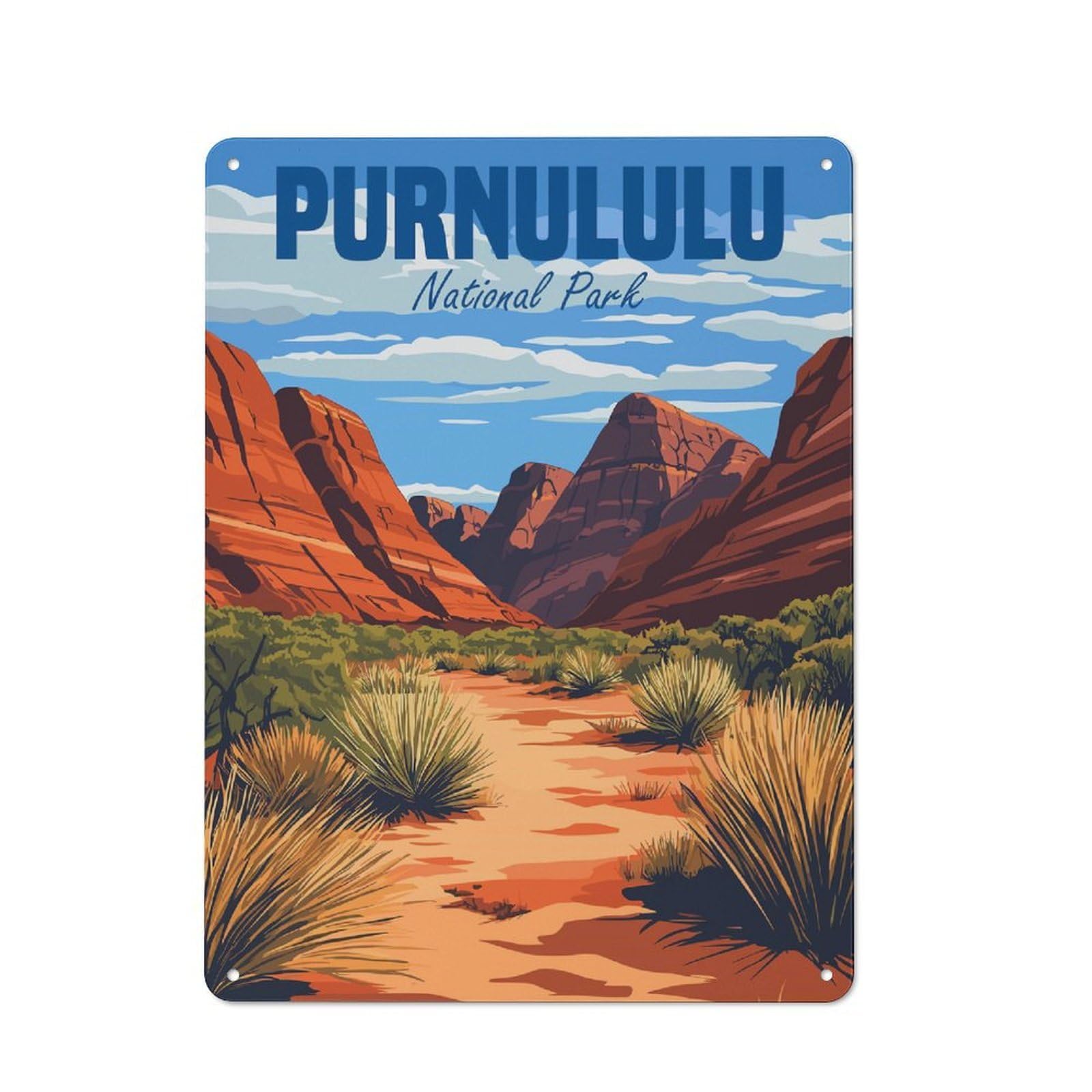 Junmoney Style-13 Purnululu National Park Vintage Tin Sign 40X30cm, Creative Studio Wall Plaque For Hobby Room, Office, Lounge Or Living Room