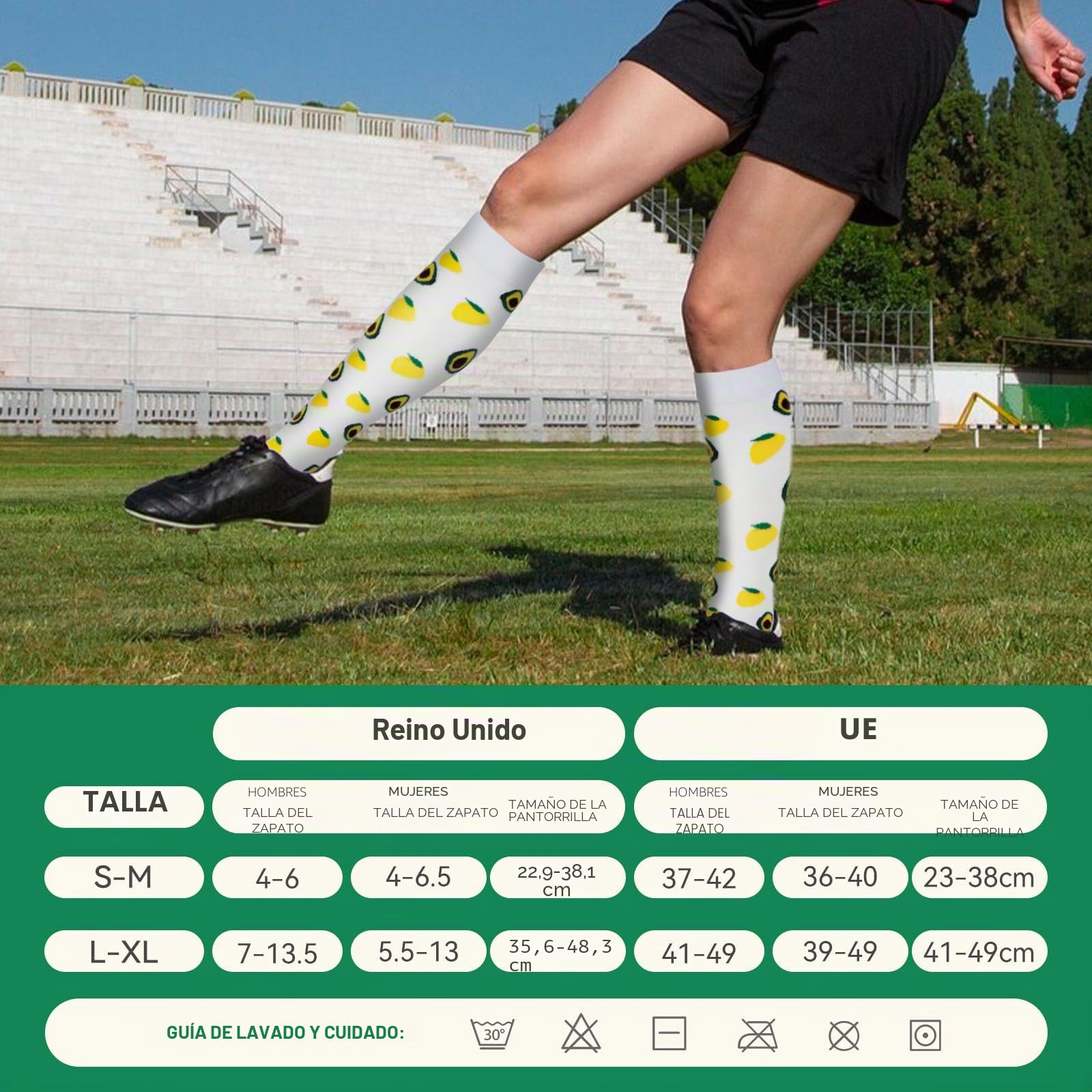 LEOSTEP 6 pares de calcetines de compresión para hombres y mujeres, soporte diario para viajes, trabajo y estilo de vida activo, calcetines respirables cómodos(Fruta,S-M)