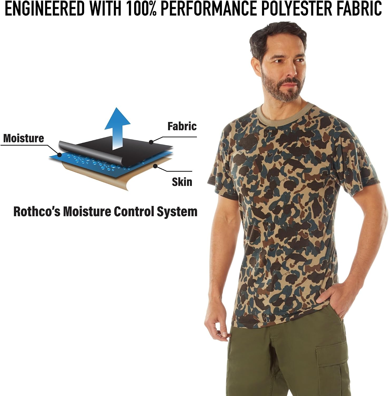 Rothco X Bear Archery Moisture Wicking T-Shirt – Performance Camouflage Shirt