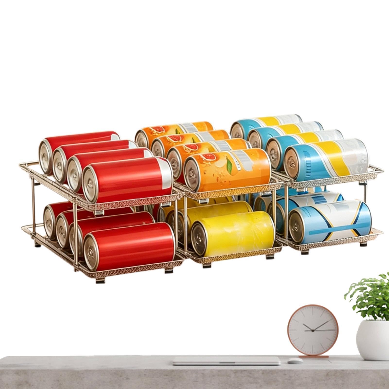 Genérico Organizador De Latas Refresco Divisor Ajustable Impermeable | Estante De Almacenamiento De Latas Para Despensa Frigorífico Armario Cocina Dormitorio Despensa Garaje Inauguración Casa