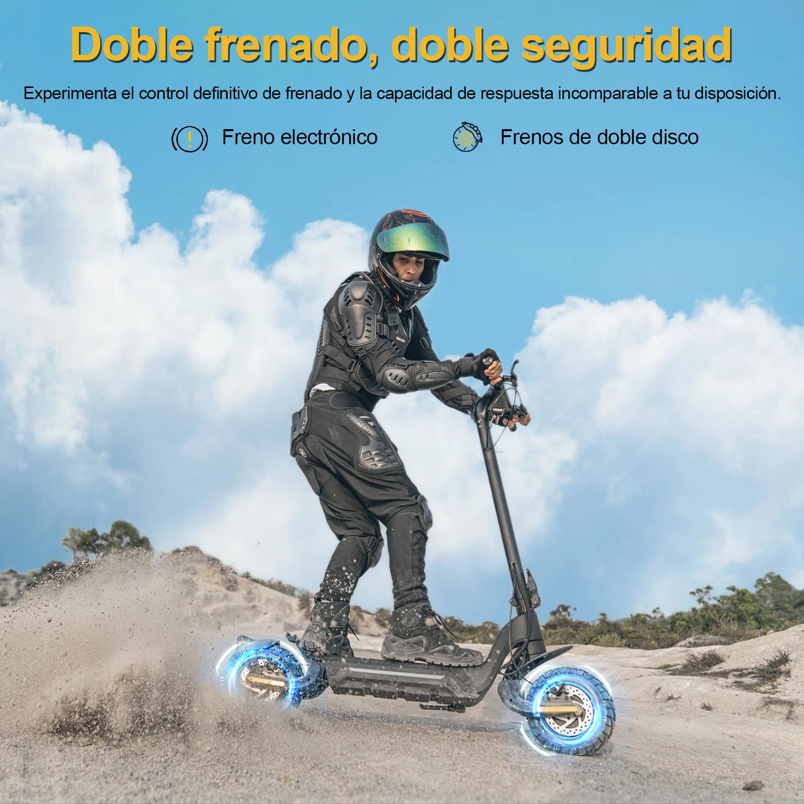 TODIMART Patinete Eléctrico Adultos, 2000W de Potencia, Autonomía 60-80KM, 18.2AH Batería, Doble Frenos de Disco Plegable Scooter Electrico con App