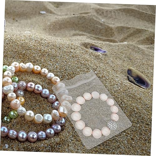 Miniatura 9 de VILLCASE Bolsa de joyería 100pcs Pvc bolsas selladas cierre de cremallera para pendientes collares almacenamiento organizado para viajes y compras