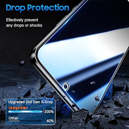 Miniatura 15 de UniqueMe Protector de pantalla para Samsung Galaxy S23, compatible con huellas dactilares, vidrio templado 9H, paquete de 2 protectores de lente