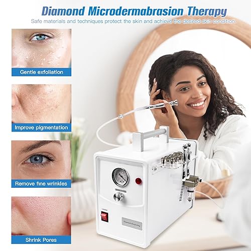 Miniatura 4 de Máquina profesional de microdermoabrasión de diamante dermoabrasión Equipo de dispositivo de cuidado facial de la piel potencia de ucción 0-68 cmHg