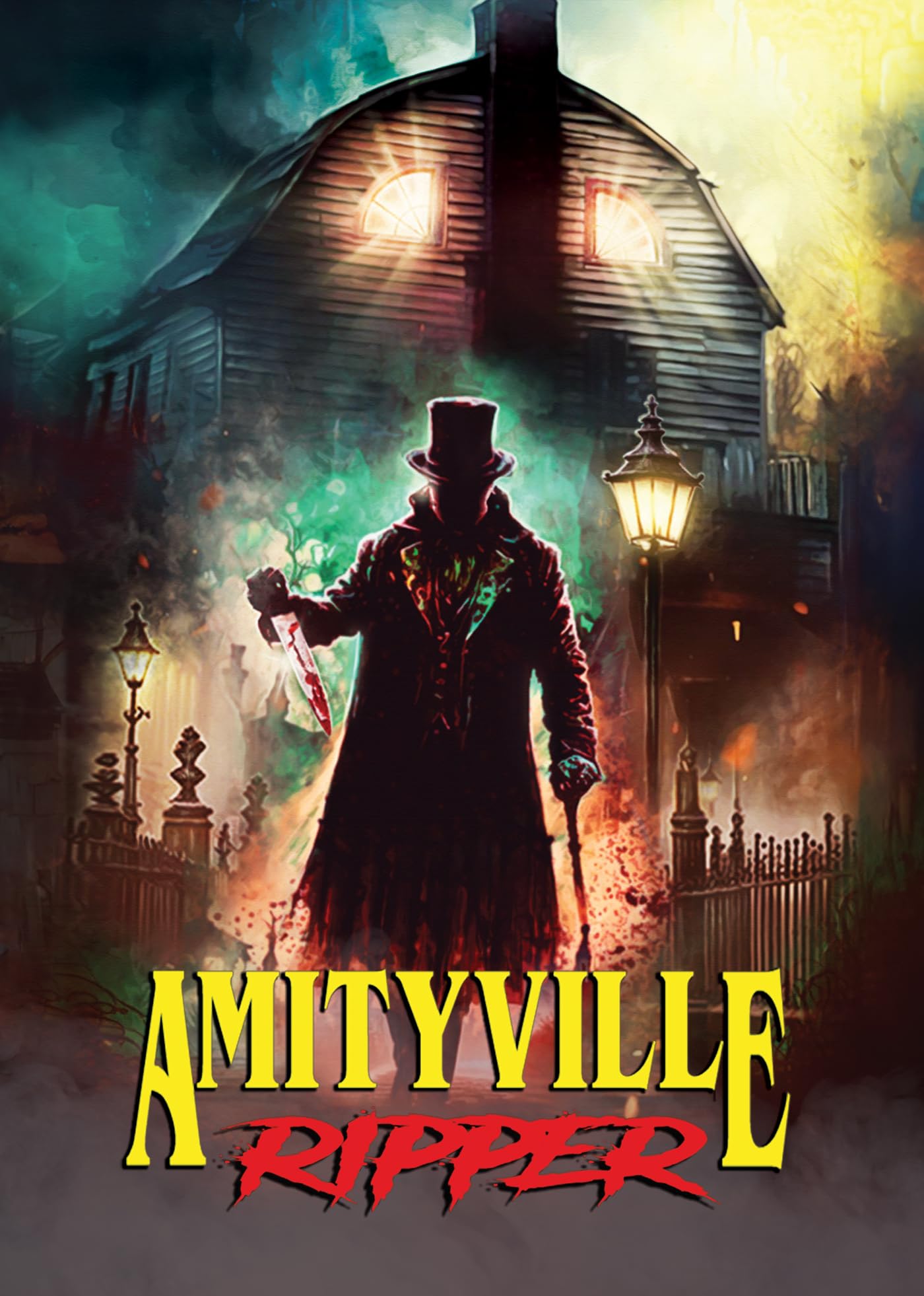 AMITYVILLE RIPPER cuchillo de caza con mango de madera de alta densidad y funda