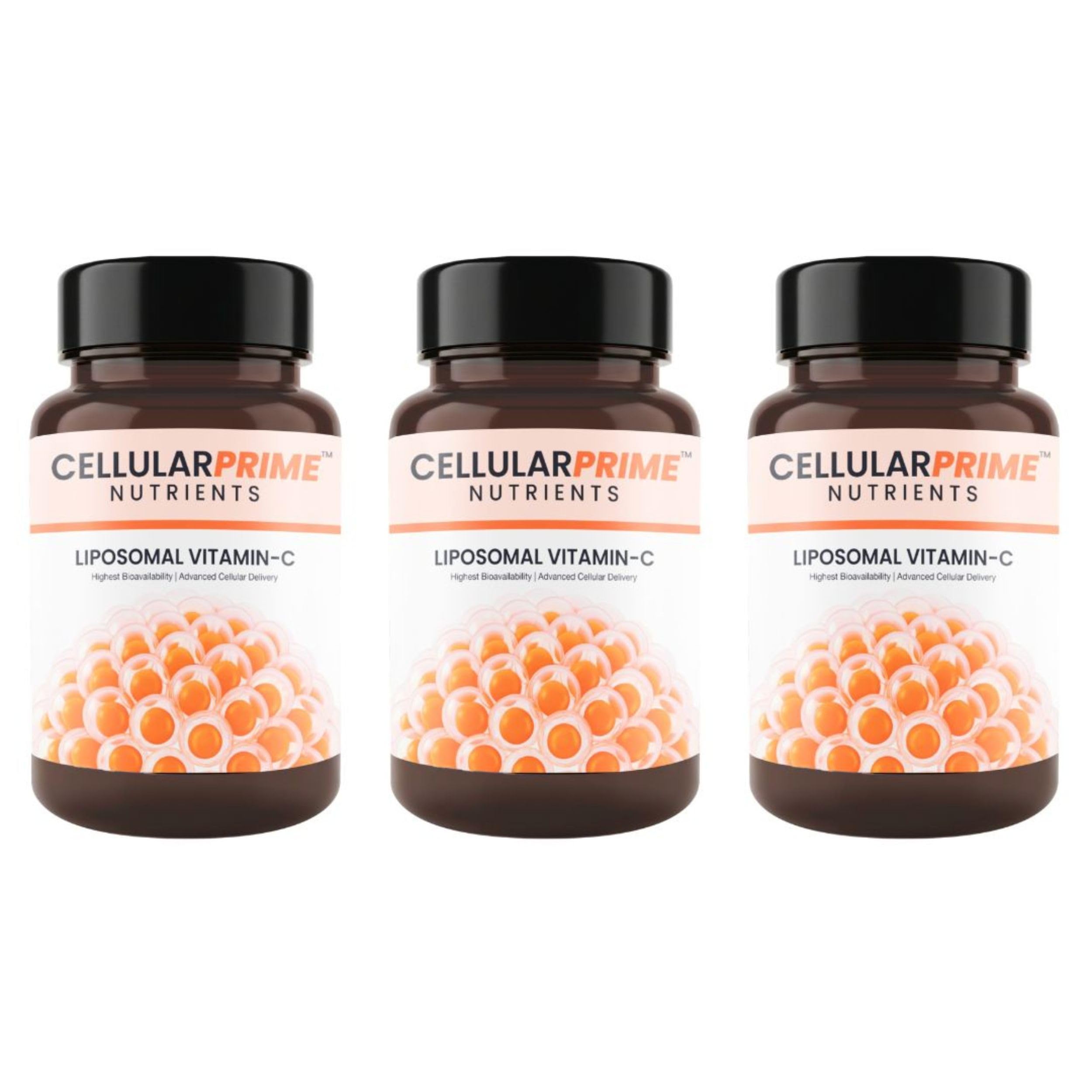 Cellular Prime Liposomal Vitamin C 80mg Capsules (90 Capsules) | TEM-Verified | 4x Higher Absorption | Collagen, Skin Glow & Immunity Support | Vegan HPMC | No Gluten-image-36