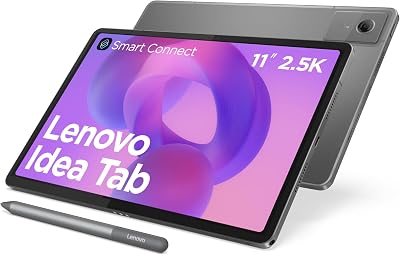 Lenovo Idea Tab Tablet, 11″ 2.5K 16:10 LCD Display, MediaTek Dimensity 6300, 8GB RAM, 128GB Speicher, Android 15, Luna Grey, inkl. Tab Pen