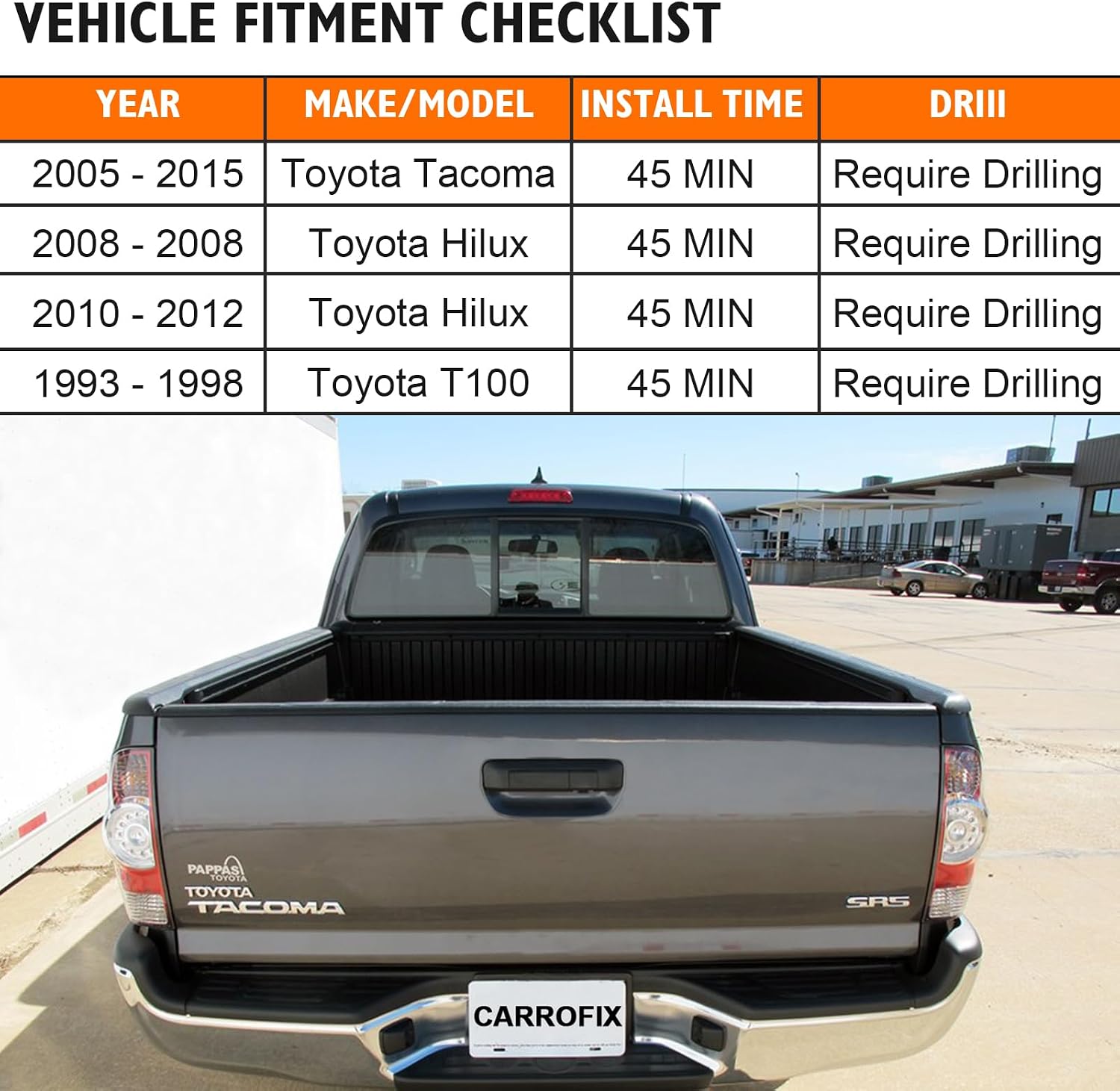 Custom Fit T-Connector Vehicle Wiring Harness with 4-Way Flat Trailer Connector for 2005-2015 Toyota Tacoma