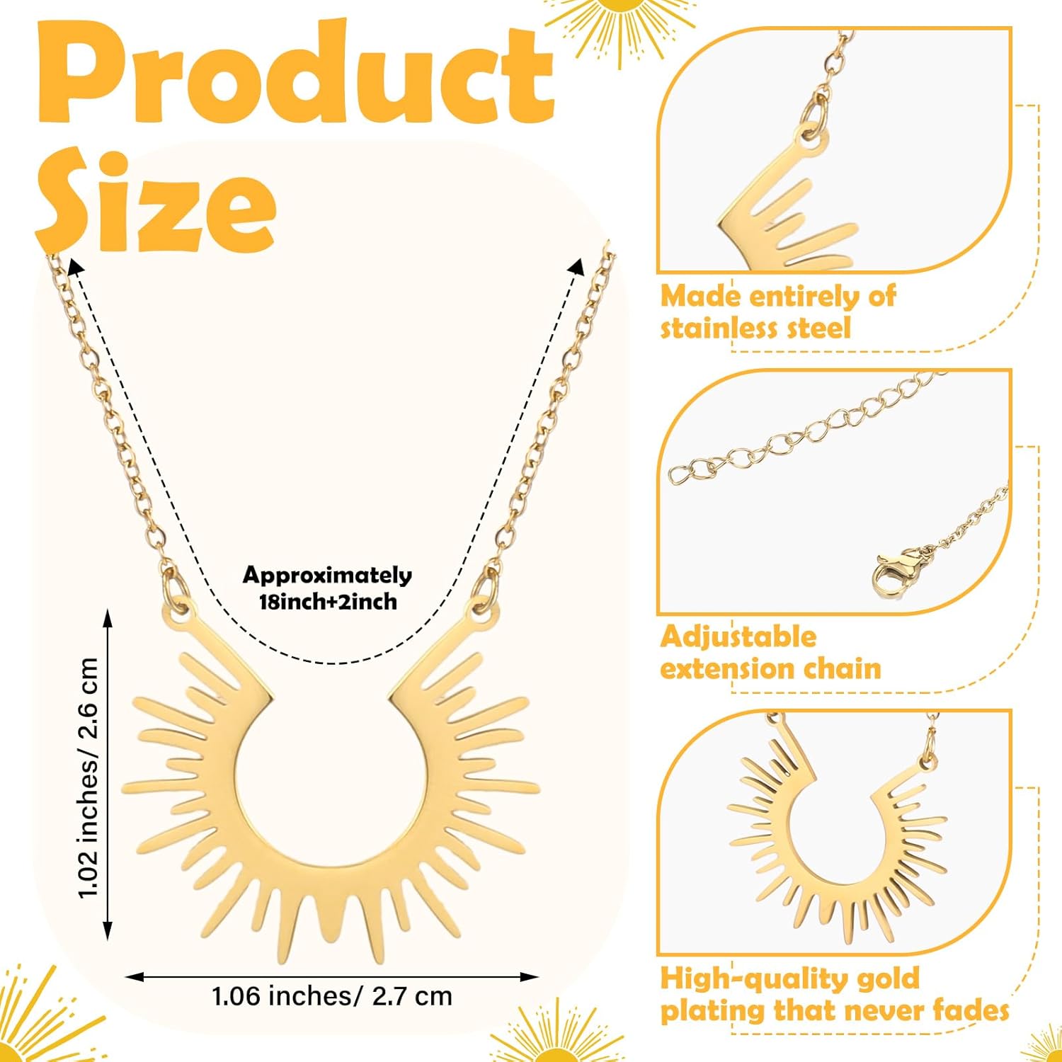 Landical 12 Sets Gold Sun Necklace with Bible Verses Cards Christian Party Gifts for Women Sun Pendant Necklace Bulk for Christian Religious Jewelry Gifts - Image 2