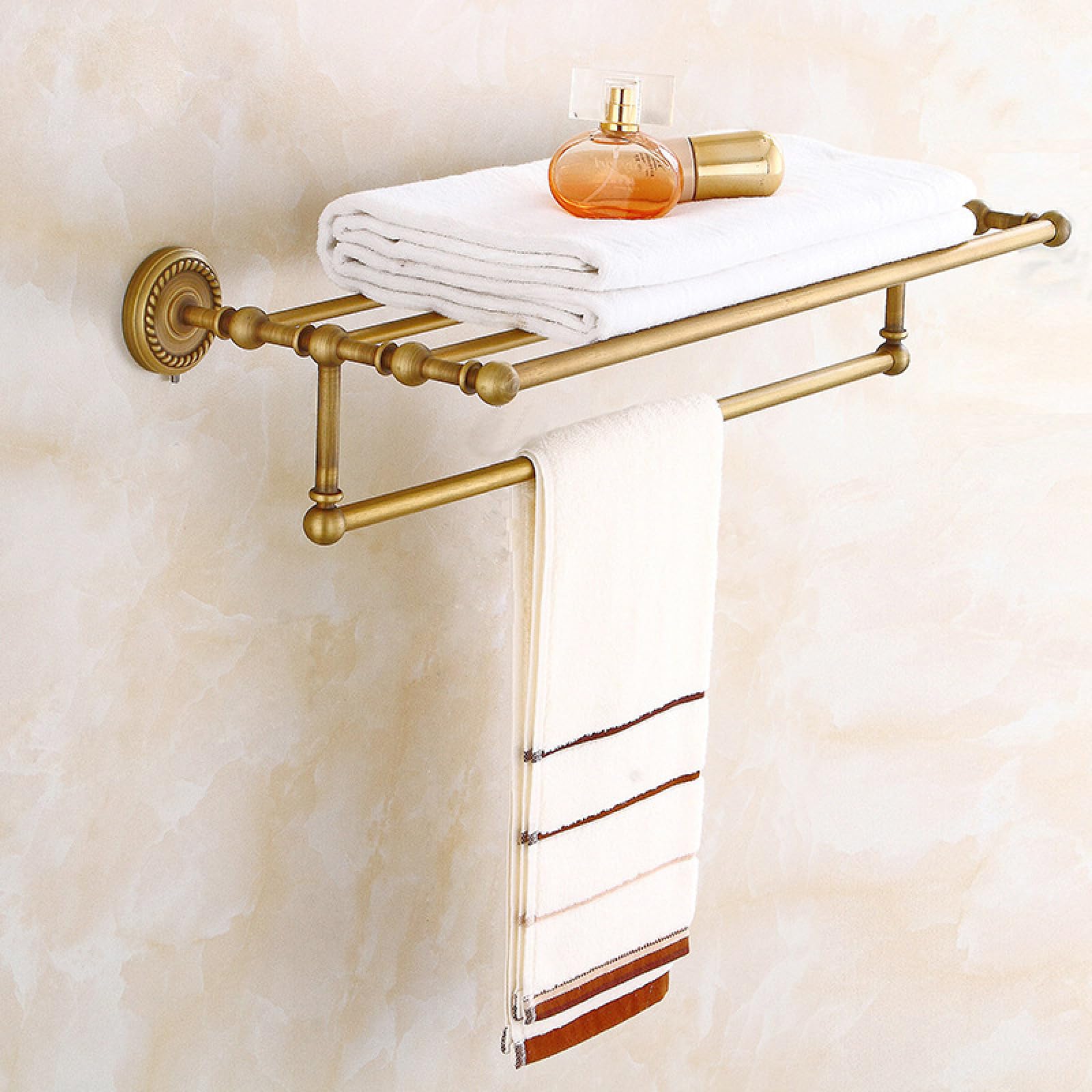 All-Copper European-Style Antique Bathroom Storage Hanging And Bath Towel Rack