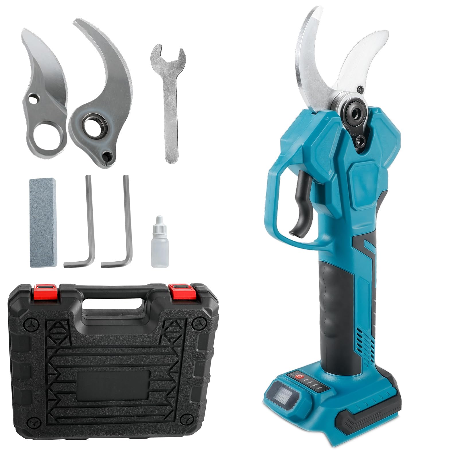 Cordless Electric Pruning Shears for Makita 18V Battery, Portable Brushless Motor Secateurs Max Cut 50mm, LCD Display Electric Scissors for Pruning Trees and Shrubs (NO Battery)