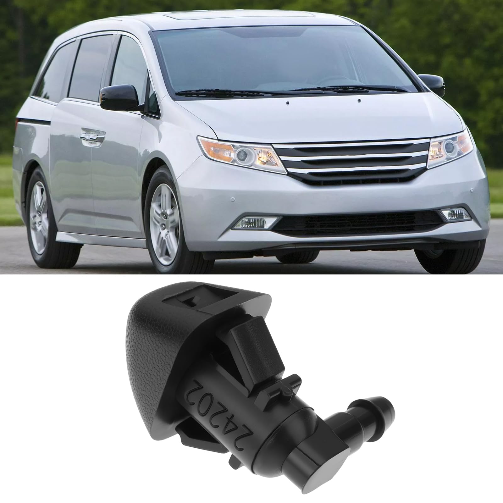 EMSea 2 szt. dysza spryskiwacza przedniej szyby 76810-TK8-A01 kompatybilna z Honda Odyssey 2011-2017