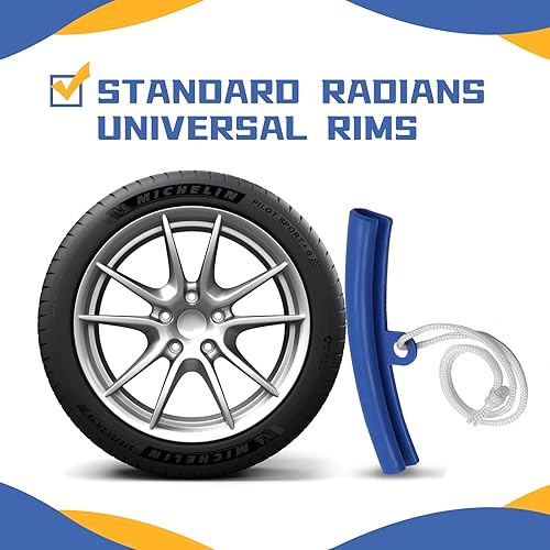Miniatura 7 de GKmow 4 piezas de cubierta protectora para llanta de neumático de automóvil, protector de neumático de repuesto de cubo de fijación grueso,