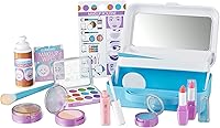 Melissa & Doug Love Your Look Pretend Makeup Kit - 16pc Mess-Free Kids Vanity Set, Realistic Fake Cosmetics, Mirror Case for Girls Ages 3+ Imaginative Play