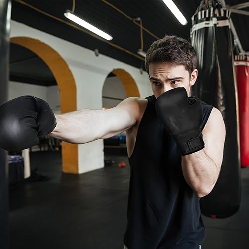 Miniatura 6 de Syhood Juego de 6 pares de guantes de entrenamiento de boxeo para hombres y mujeres principiantes, guantes de boxeo profesionales a prueba de golpes
