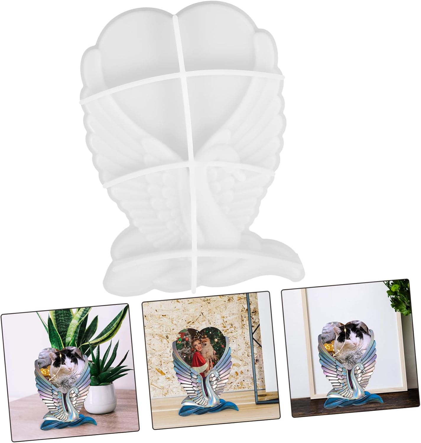 Silicone Heart Photo Frame Mold Epoxy Crafting Tool for Decorative Picture Frames Reusable Non-Stick Silicone for Handmade and Home