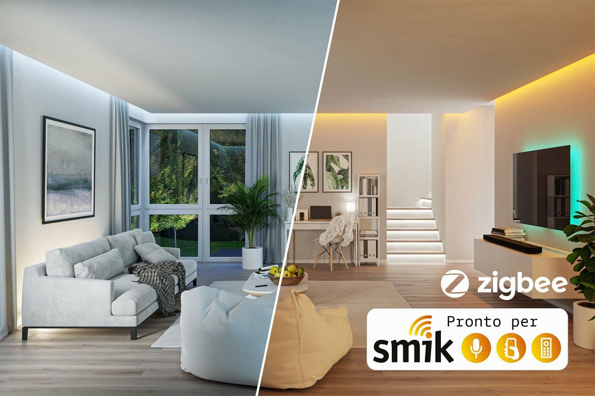 Paulmann 50135 Smart Home Zigbee Gateway Bridge Pannello di controllo in plastica bianca/antracite Smik, Smik Bridge