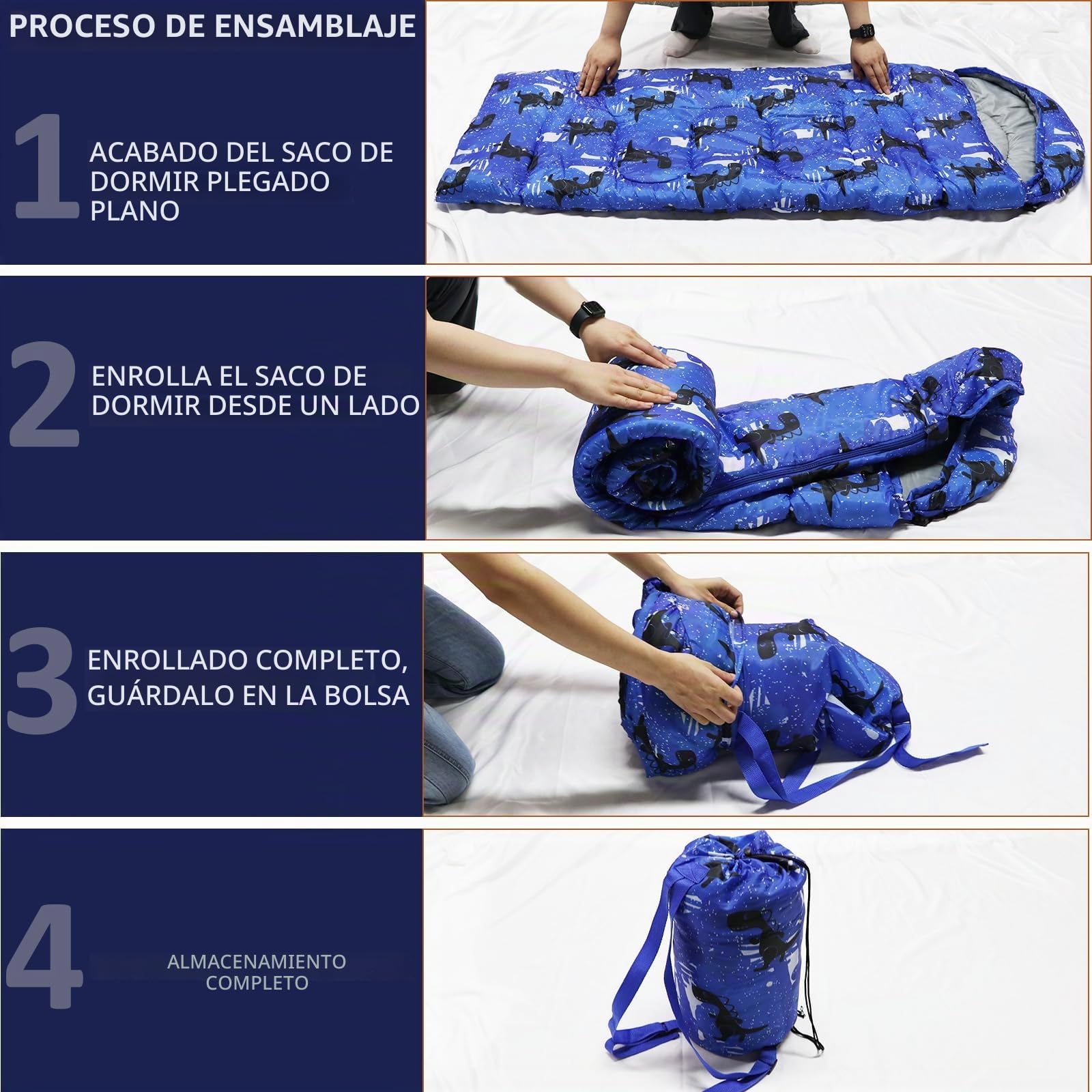 Sacos de dormir para niños, sacos de dormir de camping con bolsa de transporte, saco de dormir compacto para senderismo, mochileros, 3 estaciones, clima cálido y fresco, ligero, impermeable, viajes al