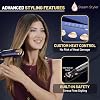 H2O Steam Styler Slim 1.2 Ultimate Steam Hair Straighter & Curler، نتائج الصالون التحكم في التجعد، اللمعان والترطيب، الحرارة بالأشعة تحت الحمراء والعلاج الأيوني لجميع أنواع الشعر