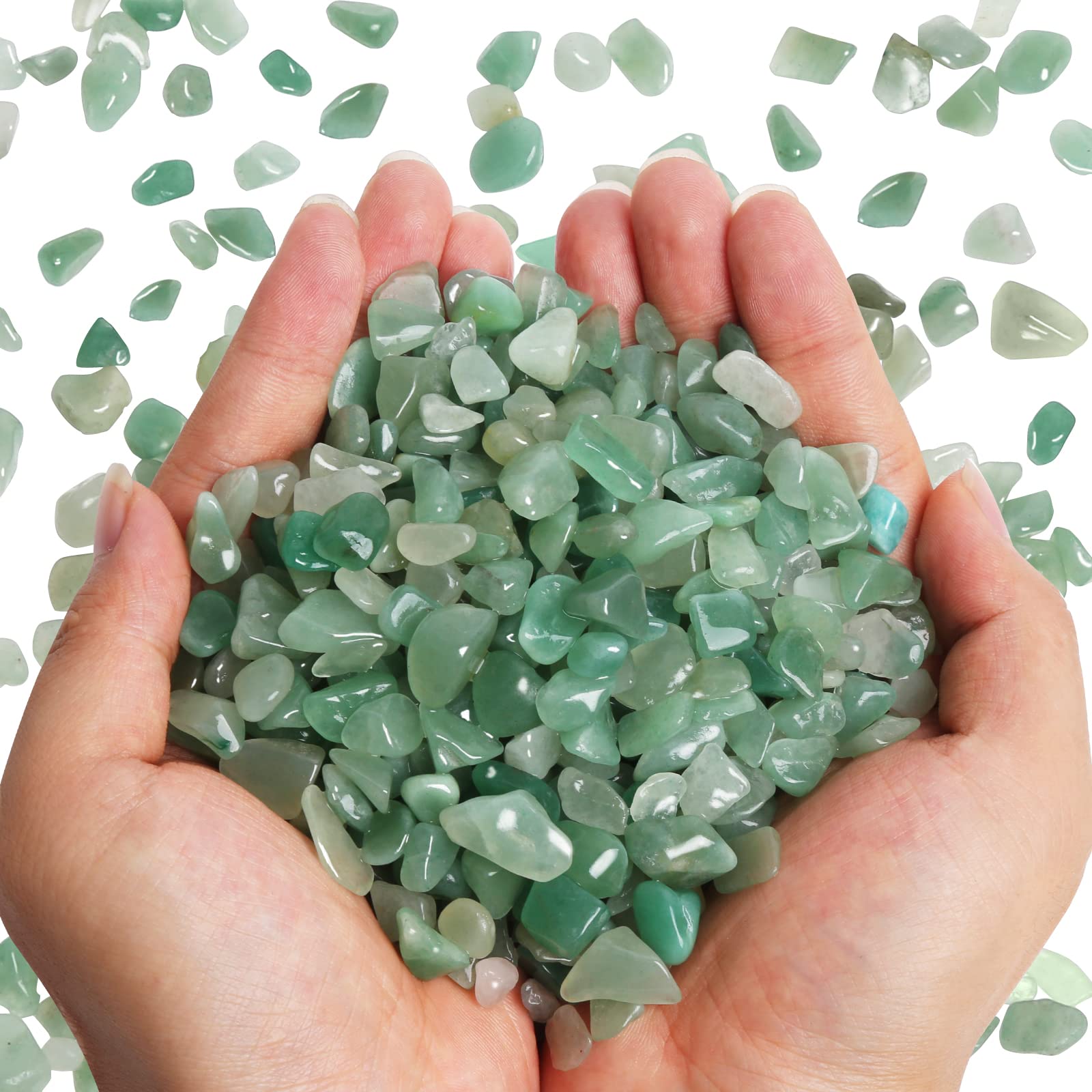 QICQDRAM Polished Gem Stones Rocks Green Aventurine Crystals Natural 1LB