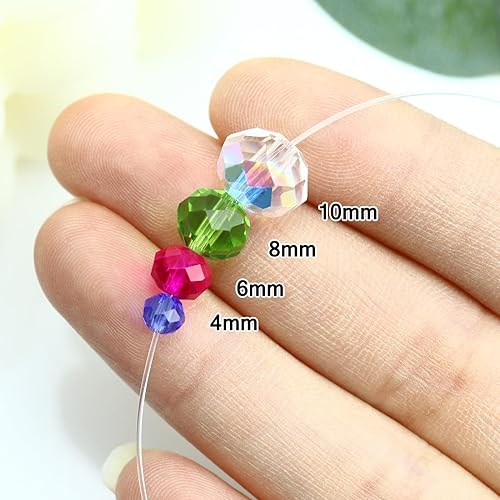 Miniatura 4 de 200 cuentas de cristal Briolette de 0.315 pulgadas para la fabricación de joyas, cuentas de cristal Rondelle para manualidades, campanillas de