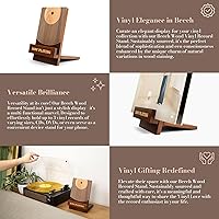 Vista 5 de Sonny & Sloane Soporte para discos de vinilo Now Playing: soporte para discos de madera clásico - Accesorios de vinilo para entusiastas de LP