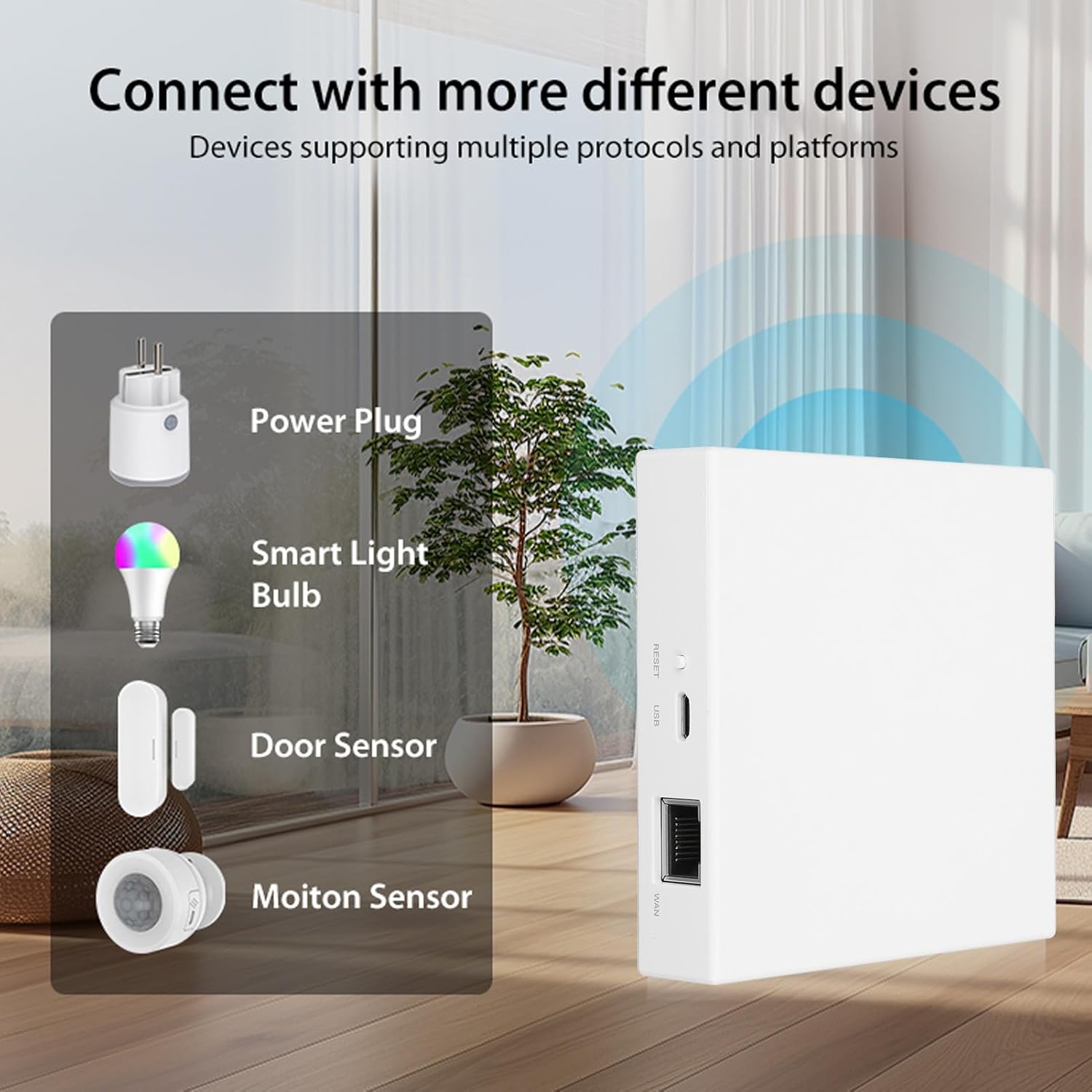 Tuya Smart Wired Gateway THP10 for Home Automation Hub with 5V 1A USB Power Supply 4 7175nkmrefL. AC SL1500
