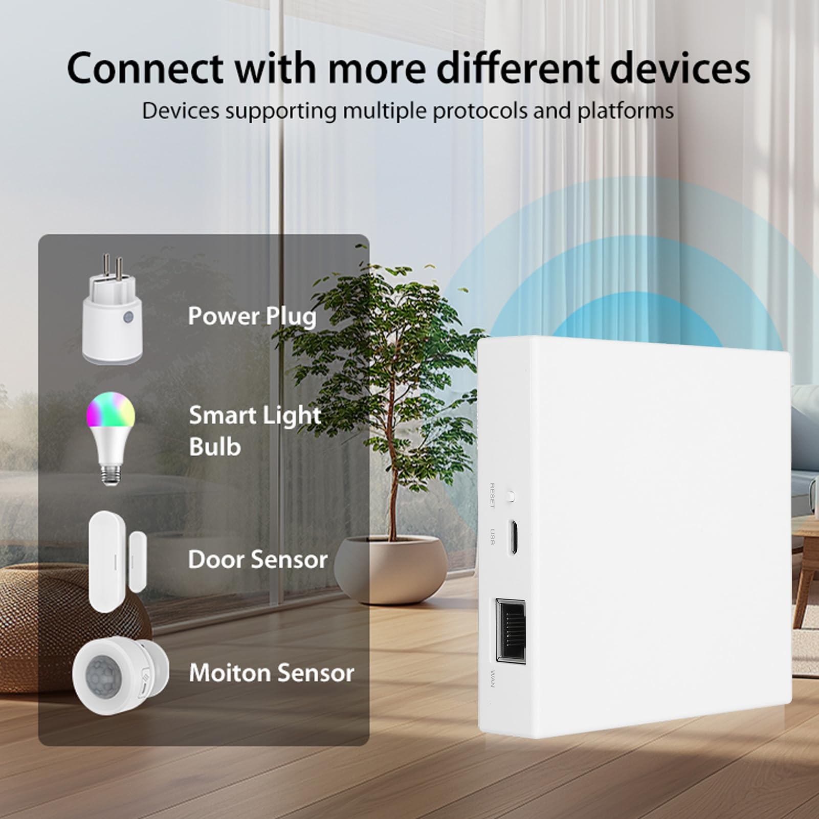 Inteligentna Bramka Przewodowa dla Tuya Zigbee Inteligentny Koncentrator Domowy Dostarcza 5V 1A Zasilacz USB Pilot Inteligentna Blokada z Użyciem Linii Papilarnych