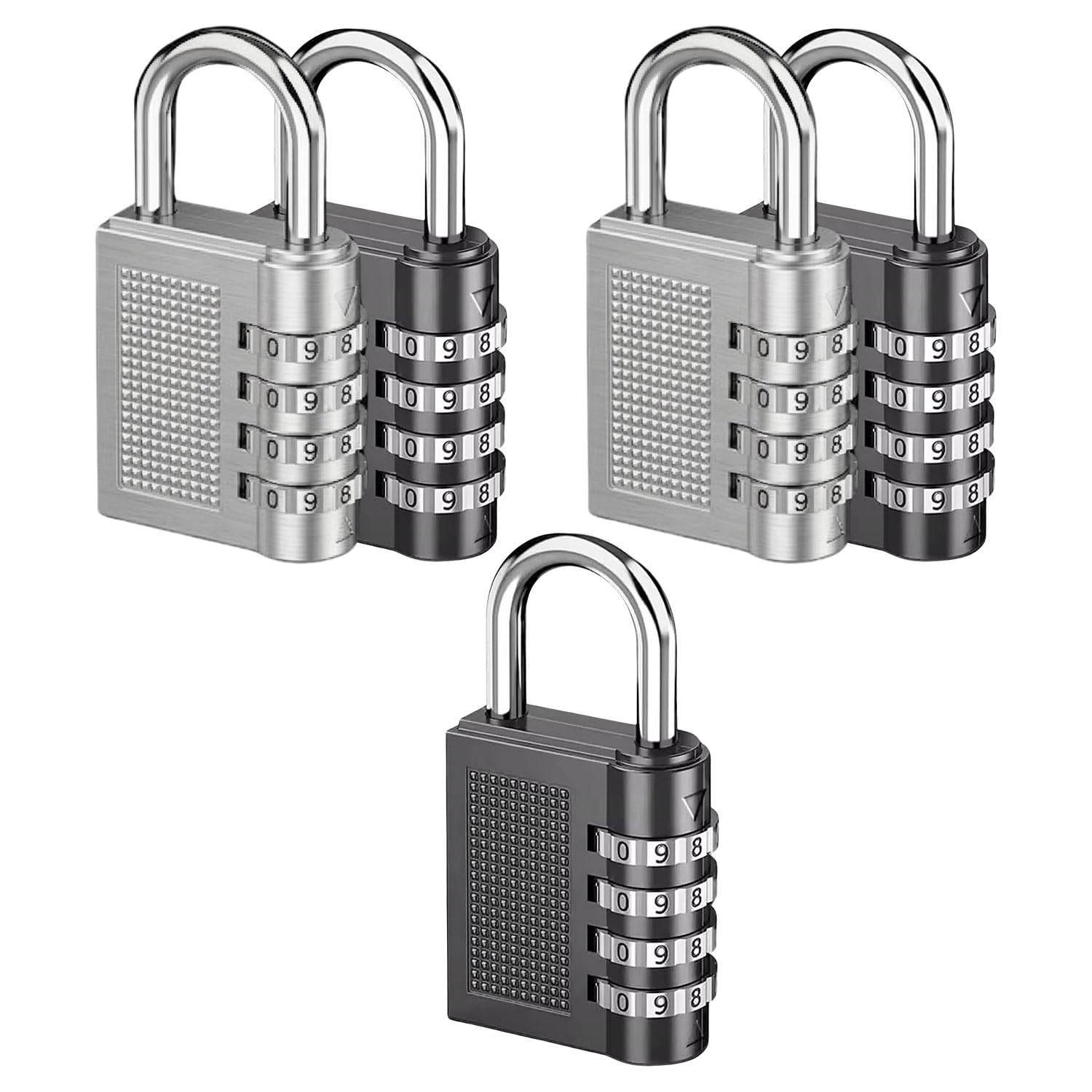 Oblivion Number Lock Set of 2 – Multicolour 4-Digit Number Combination Anti-Theft Metal Lock for Travel Bag, Luggage, Door, Tool Box, Resettable PIN Number Padlock (Initial Password 0-0-0-0) — Amazon image 11