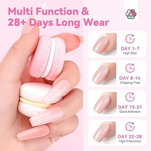 Miniatura 3 de Saviland Kit de iniciación de 14 piezas de poligel para uñas kit de gel de uñas de poliéster de 2.12 oz para principiantes, kits de gel de