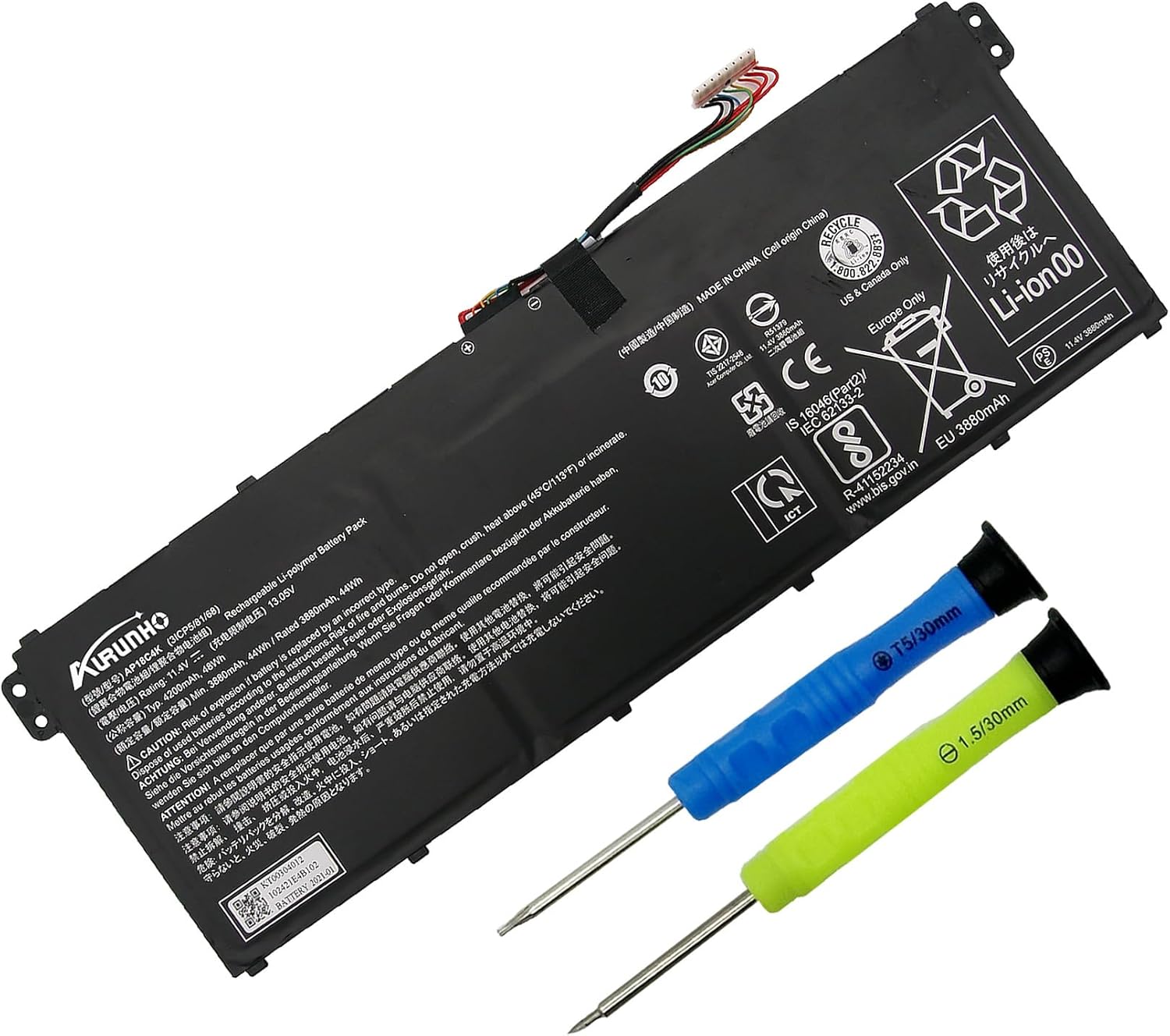 AP18C4K Battery Compatible With Acer Aspire 5 A515-43 A515-43G A515-44 A515-44G Spin 3 SP314-54N SP314-54N-54XS A515-43-R057 A515-44G-R26L A515-43G-R05T A515-43G-R1SJ A515-43-R9B1 Series Notebook 48Wh