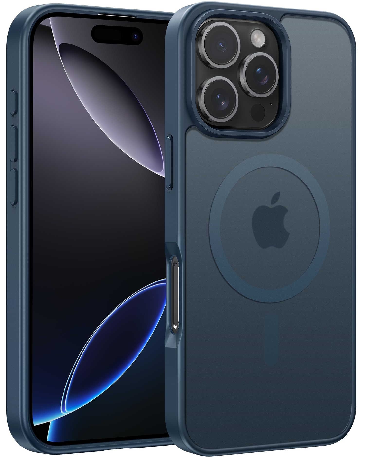 IPhone 16 Pro Max Hülle Mit Ständer & Display-Schutz – Militärischer Schutz, Matte Optik, Stoßfest